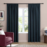 Furn soft chenille blackout curtains navy 117x137cm, imported from the UK