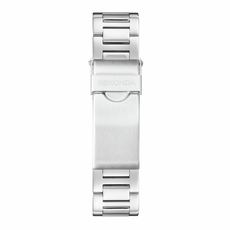 Sekonda Octaire silver dial stainless steel bracelet watch, UK version