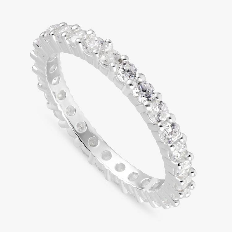 Revere sterling silver eternity band ring large (British brand)