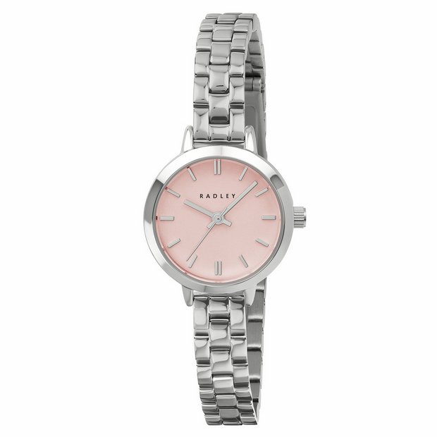 Radley pale pink dial watch stainless steel bracelet 24mm - British product