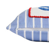Argos Home Soleil textured cushion sky blue 30x60cm, UK version