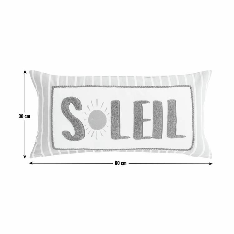 Argos Home Soleil textured cushion sky blue 30x60cm, UK version