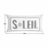 Argos Home Soleil textured cushion sky blue 30x60cm, UK version
