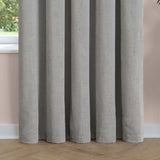 Furn Soft Chenille Blackout Pencil Pleat Curtains - Silver - 168x183cm