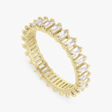 Revere Gold Plated Sterling Silver Baguette Ring - Small
