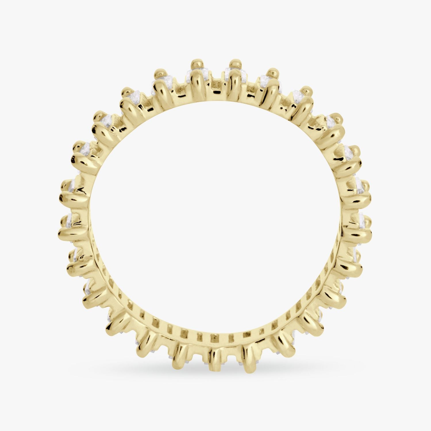 Revere Gold Plated Sterling Silver Baguette Ring - Small