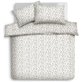 Argos Home Polycotton Floral Leaf Natural Bedding Set - King size
