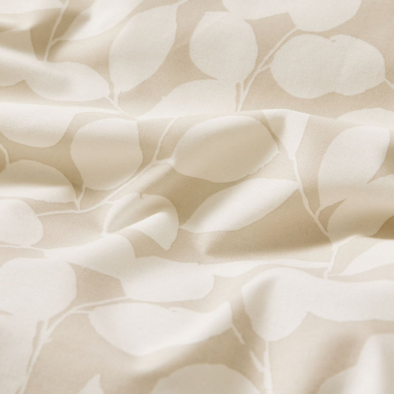 Argos Home Polycotton Floral Leaf Natural Bedding Set - King size