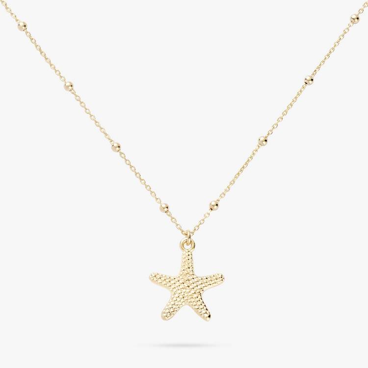 Revere starfish pendant necklace 9ct gold plated silver, imported from the UK