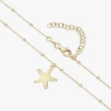 Revere starfish pendant necklace 9ct gold plated silver, imported from the UK
