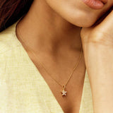 Revere gold plated star pendant necklace 18 inch chain, imported from the UK