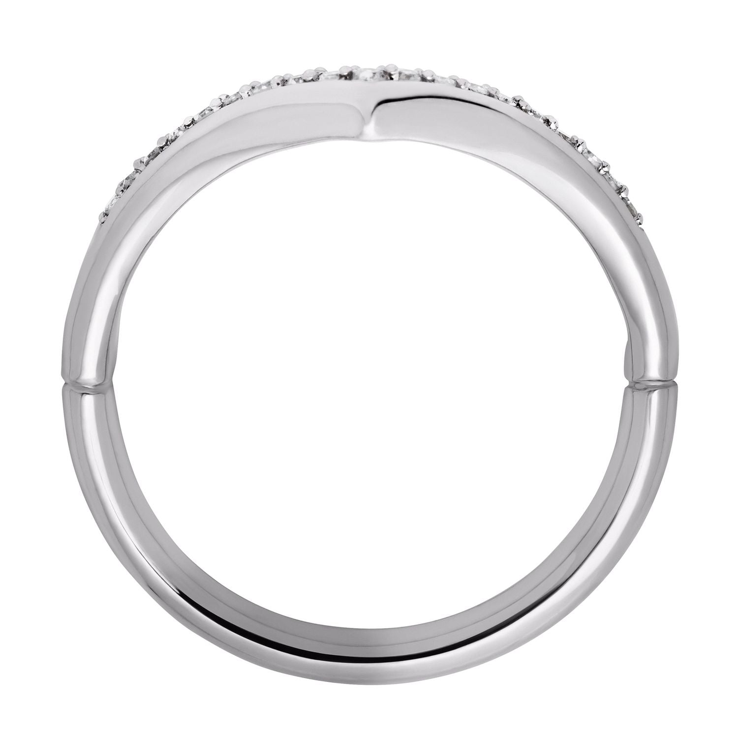 Revere 9ct white gold diamond wedding ring 0.10ct (British brand)