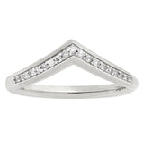 Revere 9ct white gold diamond wedding ring 0.10ct (British brand)