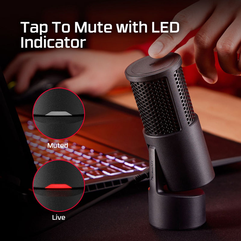 HyperX SoloCast 2 USB gaming condenser microphone black (British brand)