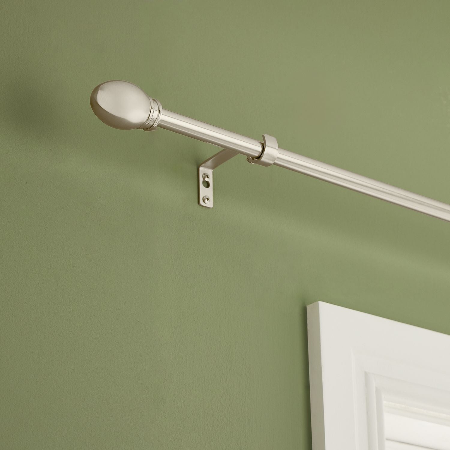Argos Home curtain pole satin nickel 165-300cm, UK version