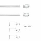 Argos Home curtain pole satin nickel 165-300cm, UK version