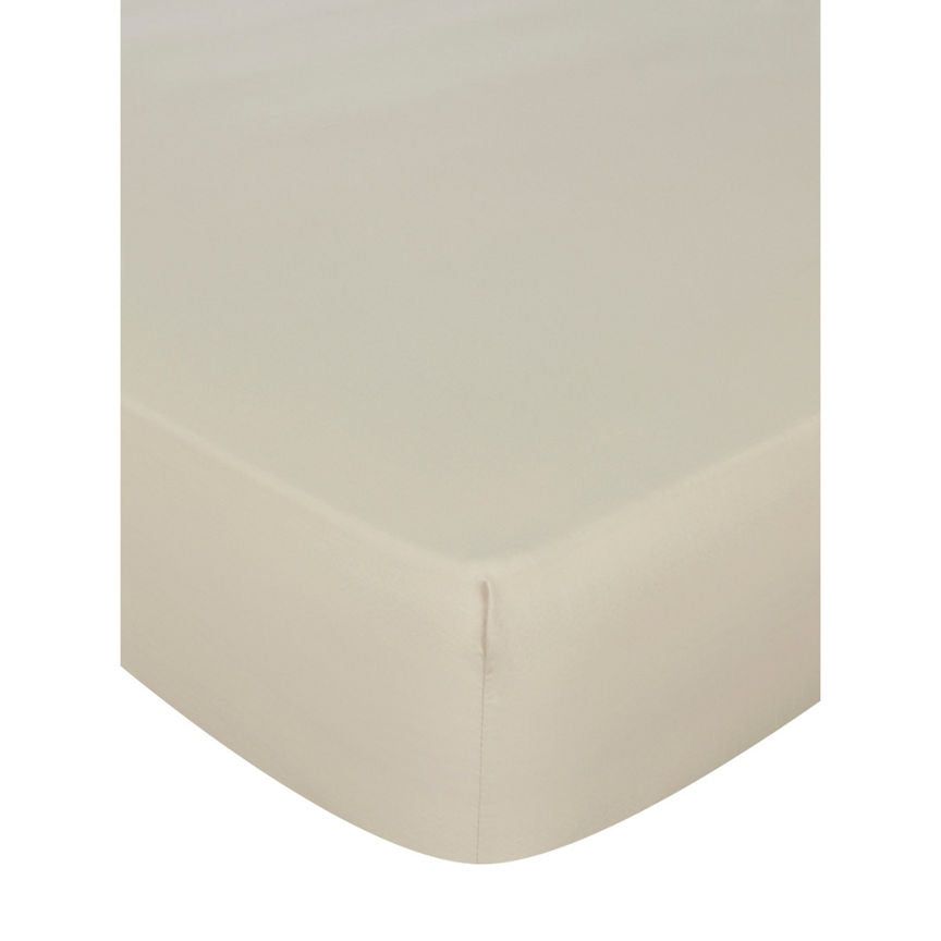 George Home Cream Fitted Sheet - King General Household ASDA   