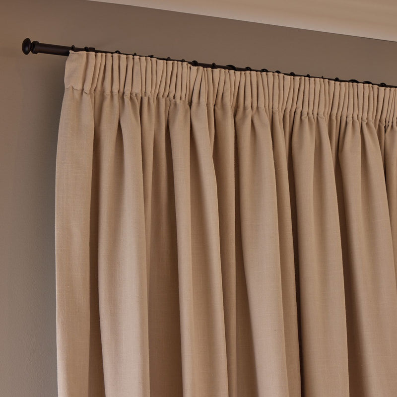 Habitat Blackout with Linen Curtains - Stone - 229x183cm