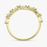 Revere Gold Plated Sterling Silver Zig Zag Ring - Large