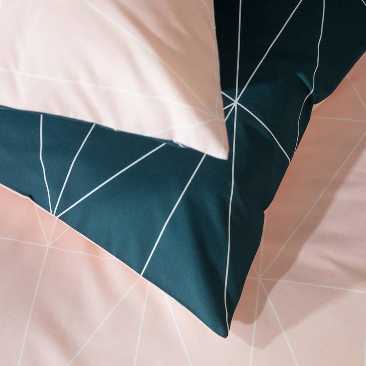 Habitat Geo reversible bedding set single, imported from the UK