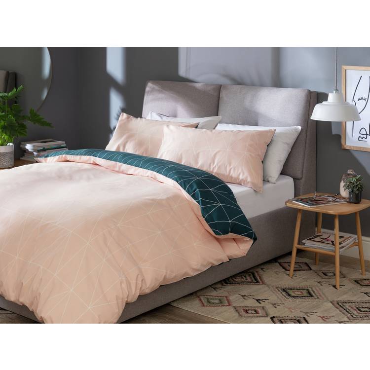 Habitat Geo reversible bedding set single, imported from the UK