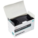 Omnitex Type IIR black disposable surgical face mask 50pk, UK version