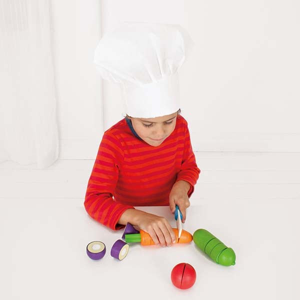 Bigjigs Toys Wooden Cutting Vegetables Chef Set GOODS Superdrug   