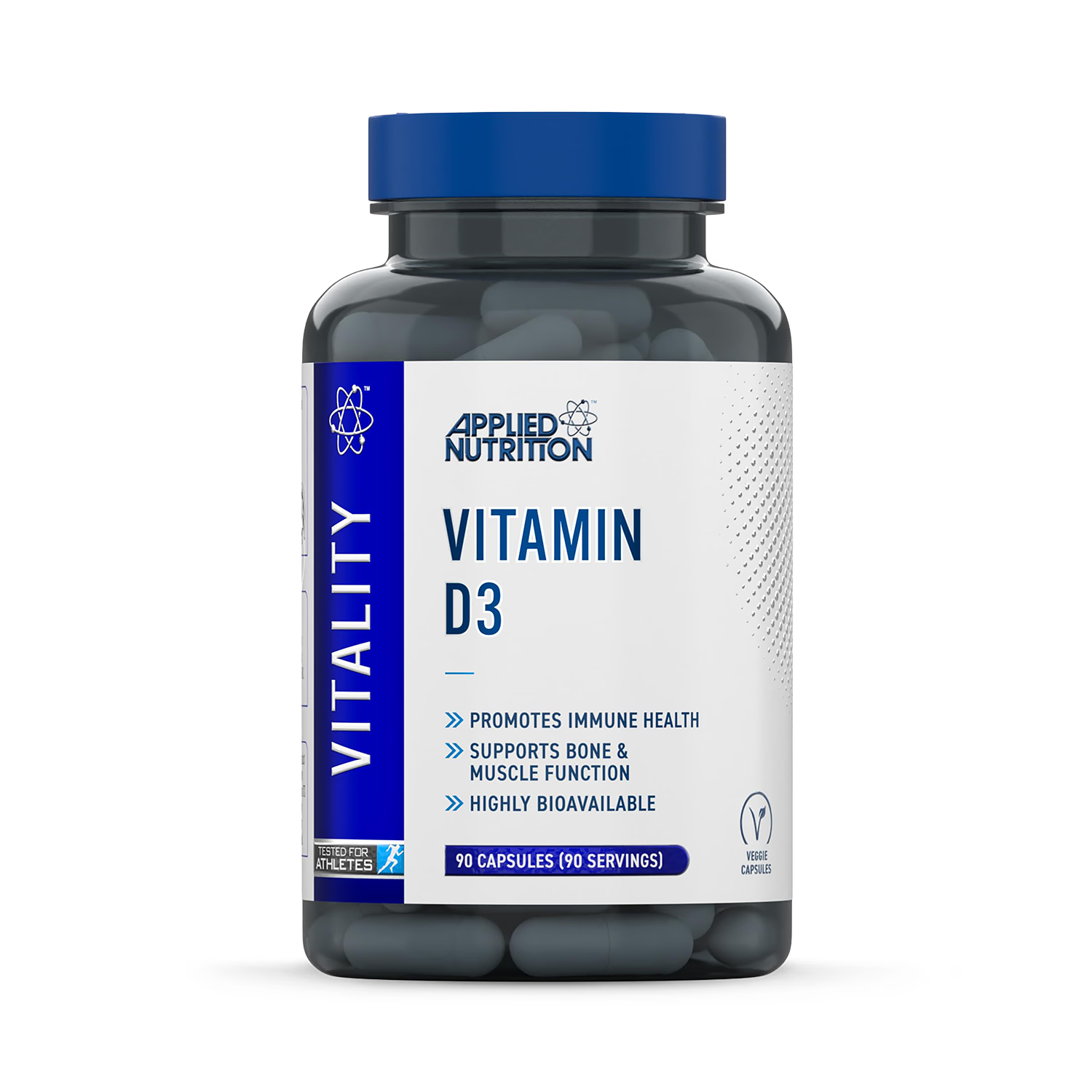 Applied Nutrition Vitamin D3 3000IU 90 capsules, imported from the UK