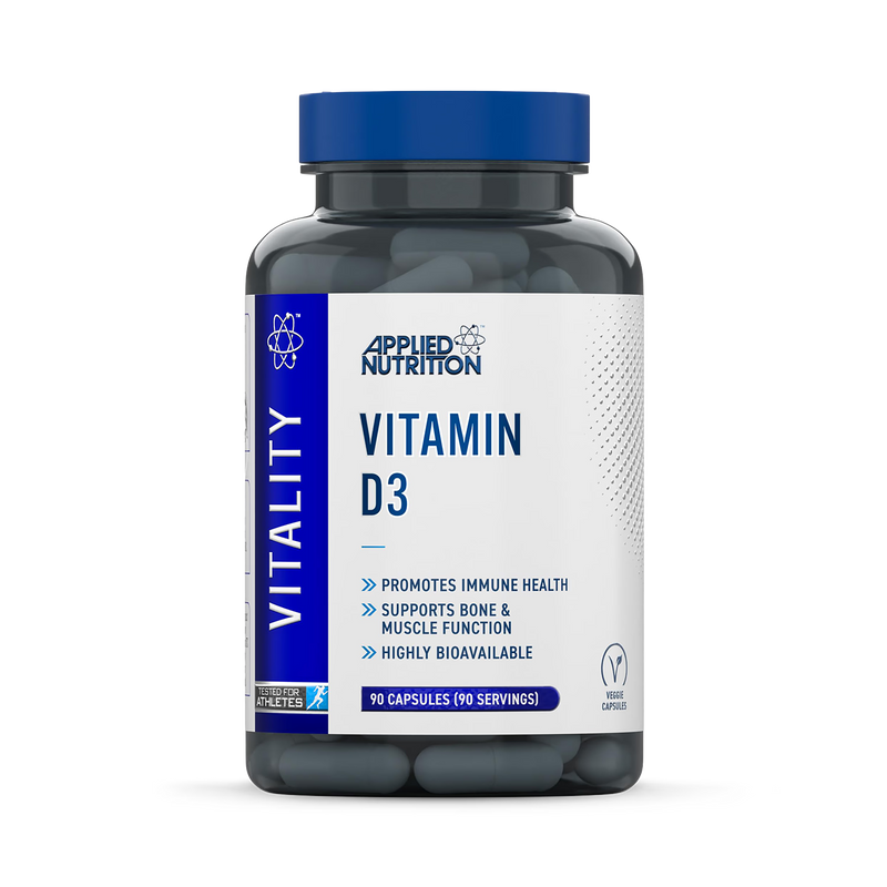 Applied Nutrition Vitamin D3 3000IU 90 capsules, imported from the UK