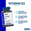 Applied Nutrition Vitamin D3 3000IU 90 capsules, imported from the UK