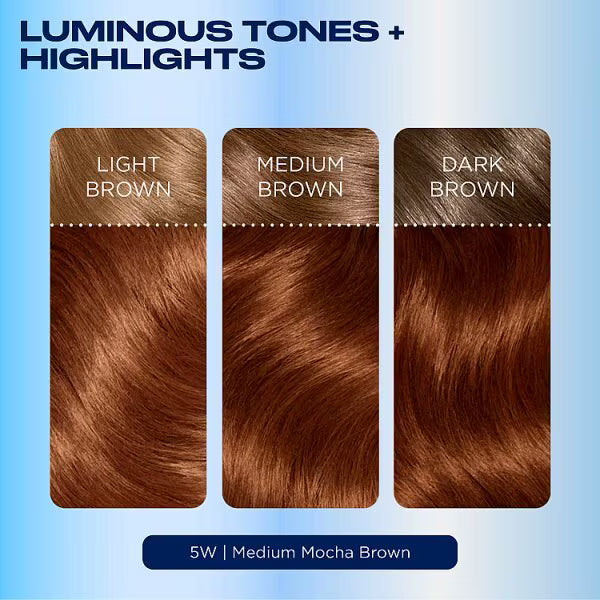Clairol Nice N Easy permanent hair dye 5W Medium Mocha Brown - British product