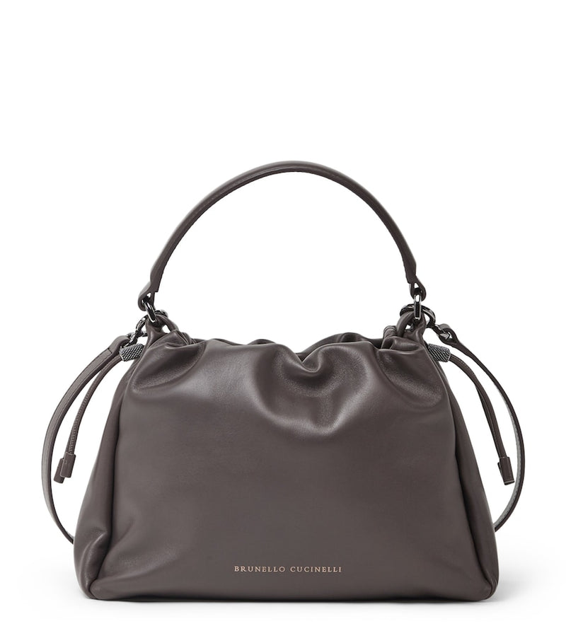 Brunello Cucinelli small Mellow bucket bag leather (British brand)