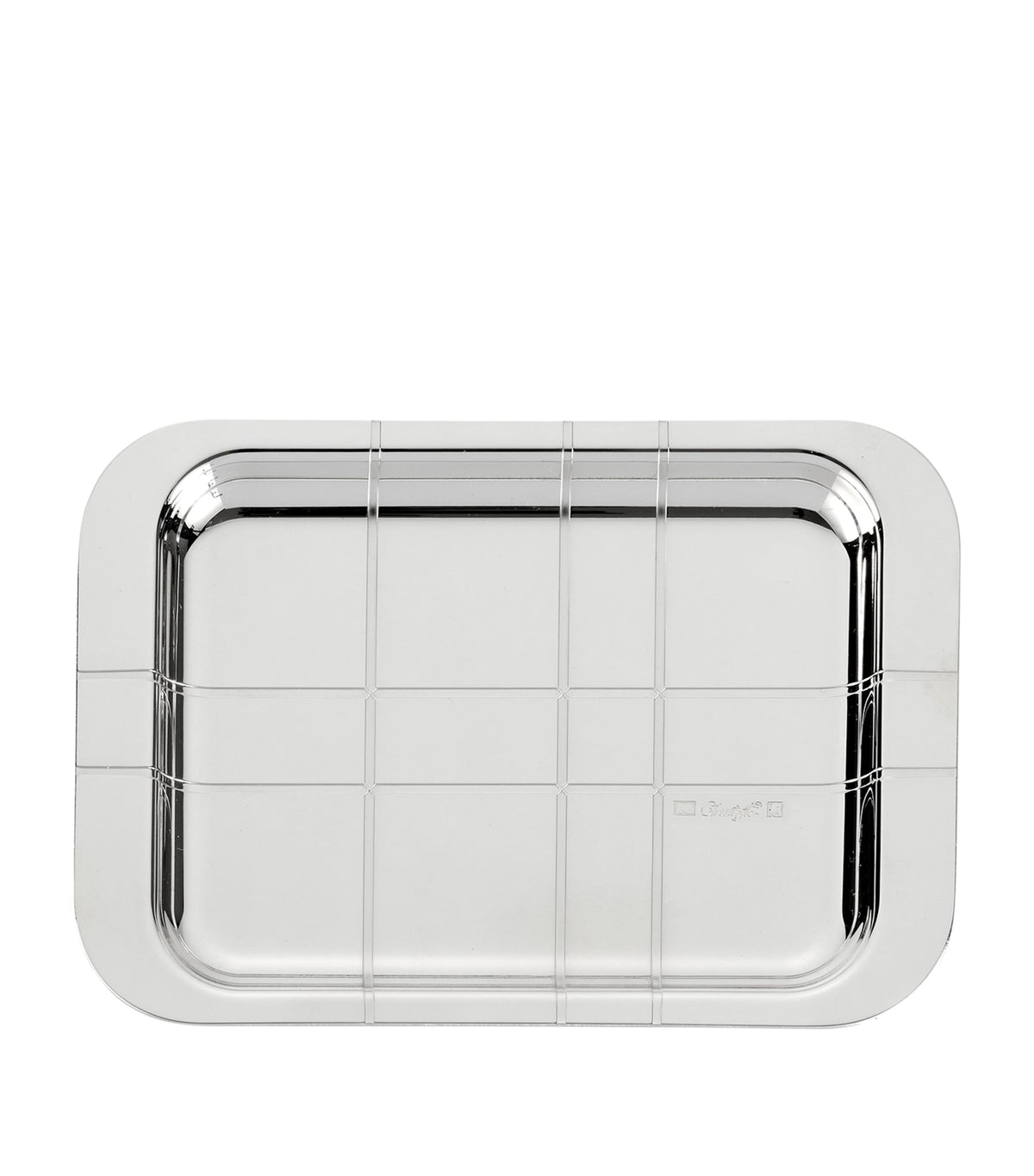 Christofle silver-plated Graphik tray 15cm x 10cm - British product