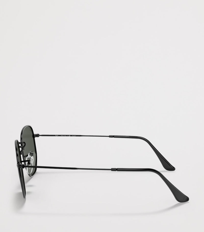 Lunettes de soleil irrégulières hexagonales en métal Ray-Ban, version UK
