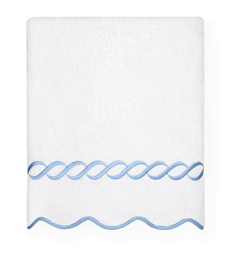 Pratesi Cotton Treccia Bath Towel 75cm x 150cm, imported from the UK