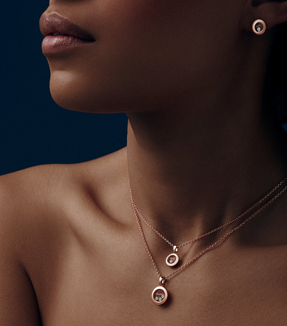 Chopard Happy Diamonds earrings rose gold (British brand)