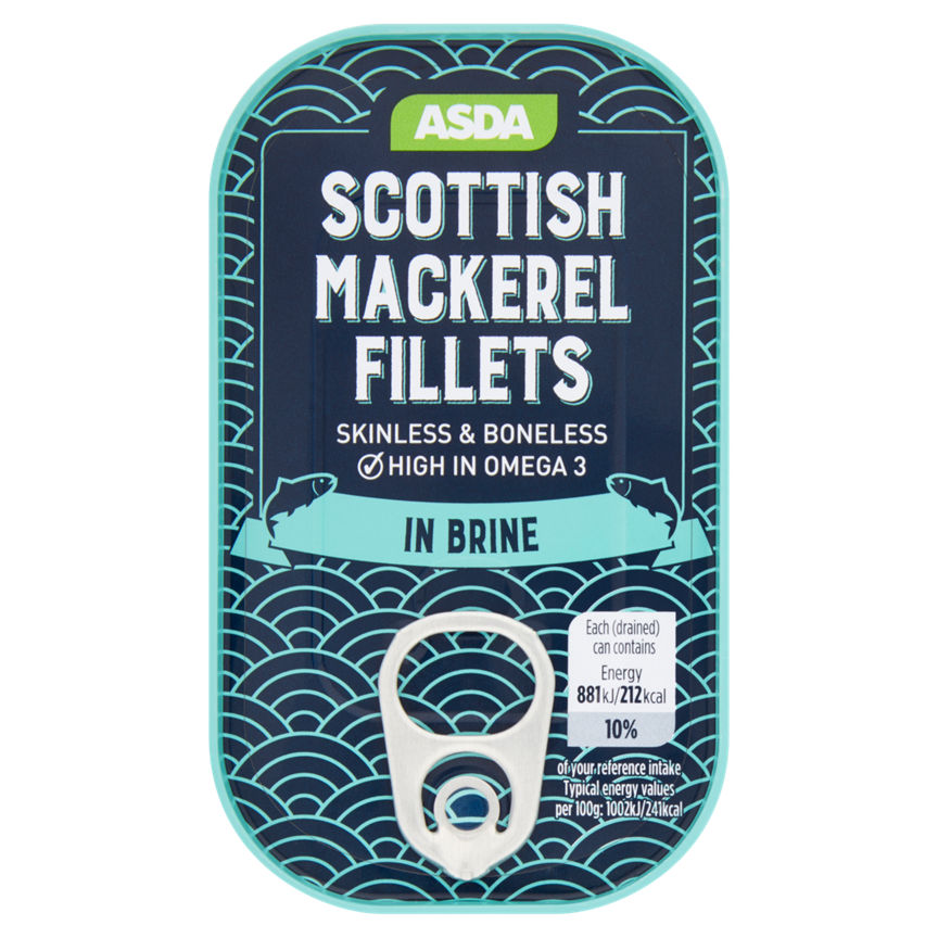 ASDA Scottish Mackerel Fillets in Brine Canned & Packaged Food ASDA   