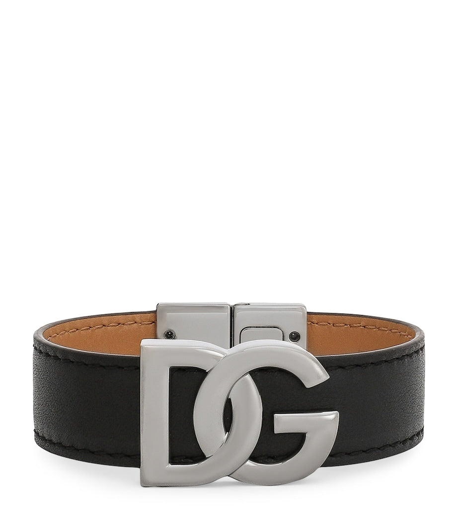 Dolce&Gabbana leather monogram cuff 2cm - British product