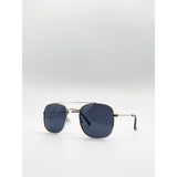 SVNX metal frame aviator square sunglasses (British brand)