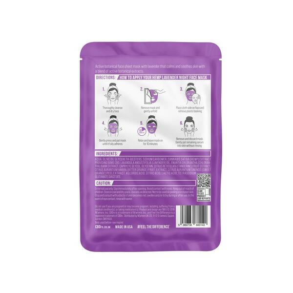 CBDfx CBD Sheet Face Mask Night Formula - 50mg CBD GOODS Superdrug   