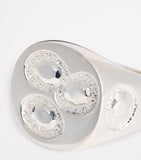 Bleue Burnham Oval Chloroplast Impression signet ring, imported from the UK