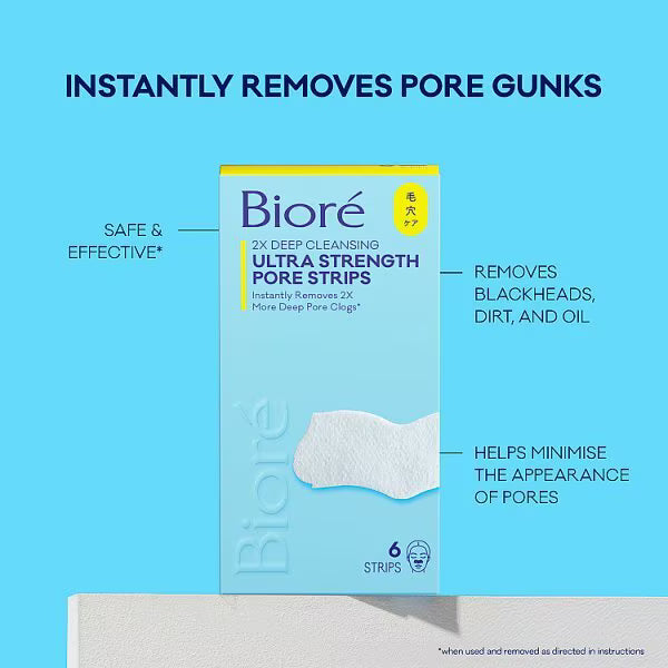 Bioré pore strips with tea tree oil 6 pack - British product