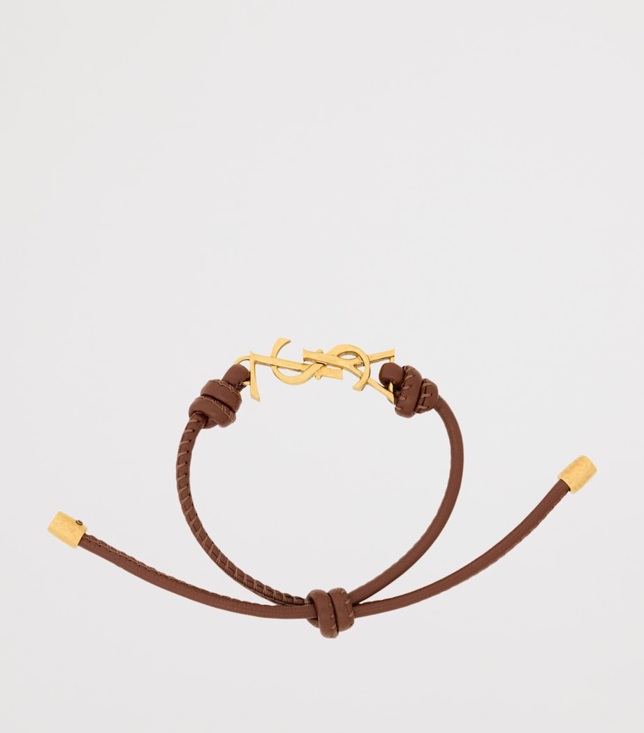 Saint Laurent Cassandre leather bracelet, UK version