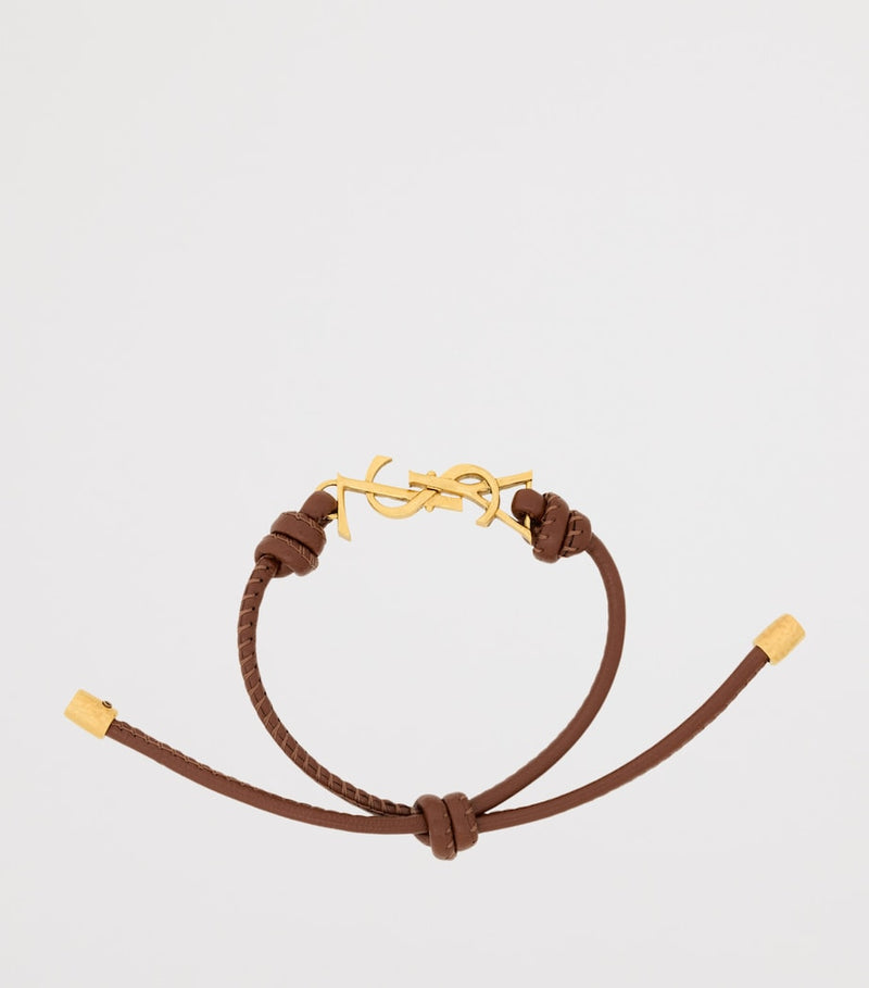Saint Laurent Cassandre leather bracelet, UK version