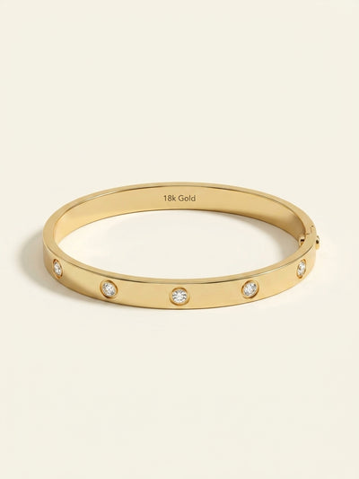 selfridges Cartier LOVE Classic 18ct Yellow Gold 0.42ct Diamond Bracelet- Buy online at McGrocer