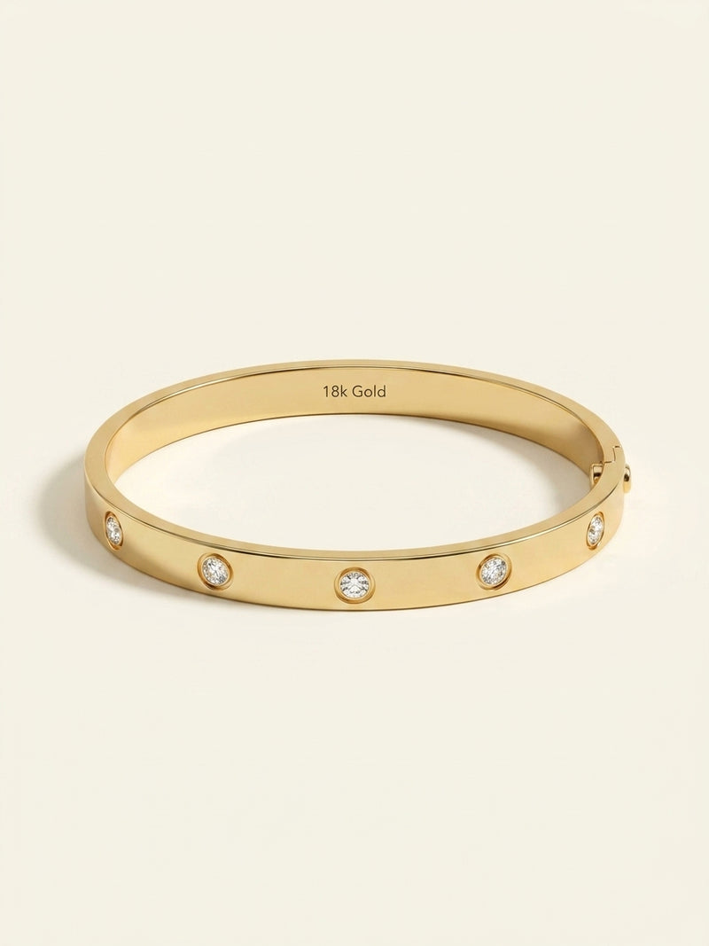 LOVE Classic 18ct Yellow-Gold 0.42ct Diamond Bracelet - 16cm