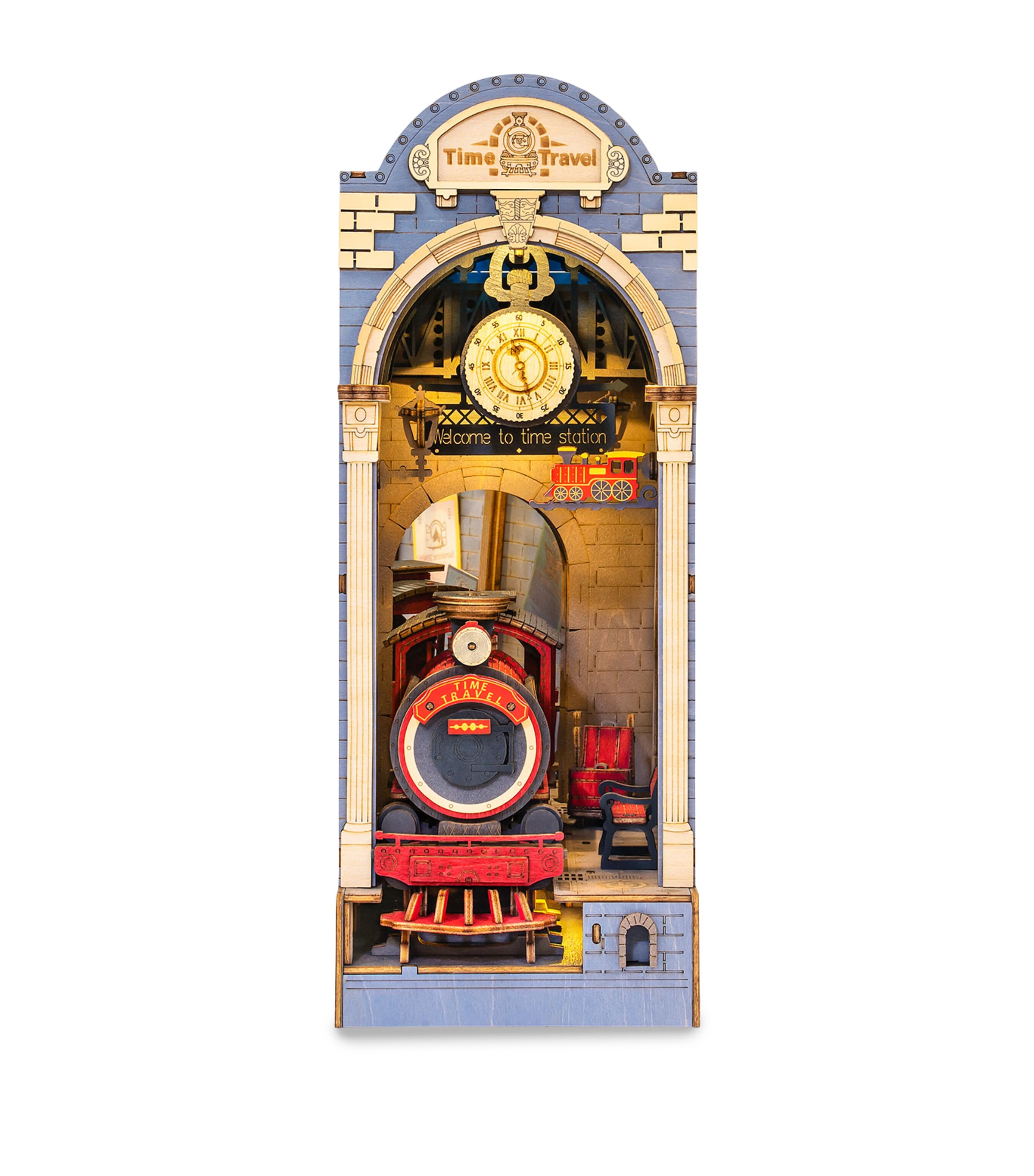 Robotime Time Travel Buildable Booknook kit, imported from the UK