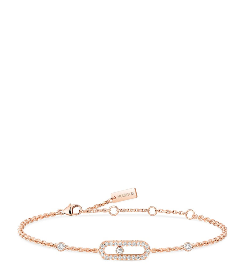 Messika Move Uno pink gold diamond bracelet 0.19ct (British brand)