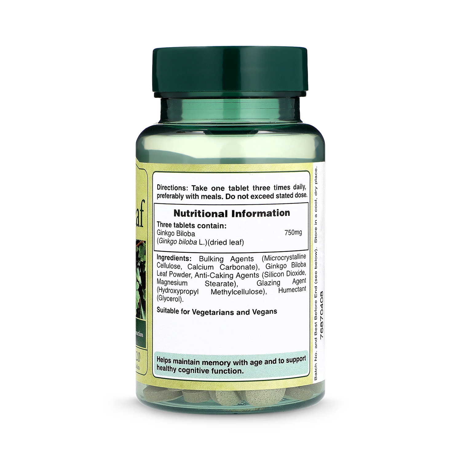 Good n Natural Ginkgo Leaf tablets 120 count, UK version