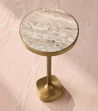 Table d'appoint Arlon Soho Home en marbre Terra Bianca (marque britannique)